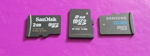 Three 2gb micro card joblot - three,