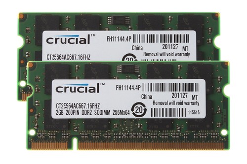 Lot crucial 4gb 2gb - crucial,