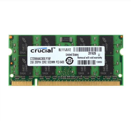 2gb crucial pc2 6400s - crucial, pc2-6400s